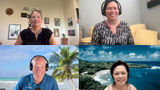 Clockwise from top left: news editor Johanna Jainchill; host Rebecca Tobin; Sherry Duong, executive director of the Maui Visitors and Convention Bureau; and David Taylor, marketing director at Kai Kanani.