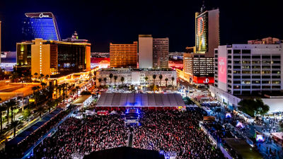 Properties in downtown Las Vegas, seen during the Reggae Rise Up Vegas festival last year, are creating the Neon City Festival this fall to add to the city’s attractions during Formula 1 week.