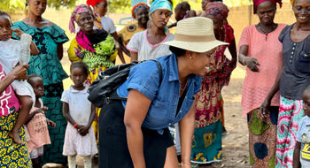 Travel Weekly's Nicole Edenedo joins the women of Dumbutu village near Kiang West National Park in The Gambia for a drum and dance circle.