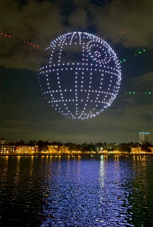 Drones form the Death Star of Star Wars fame.