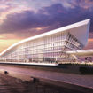 A rendering of MSC Cruises' Miami cruise terminal, which is scheduled to be completed in 2024.