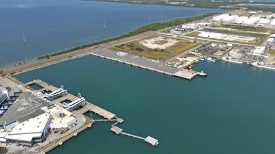 An aerial view of Port Canaveral’s North 8 berth.