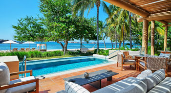 The new beachfront villas at the St. Regis Punta Mita all feature private plunge pools and outdoor living areas.