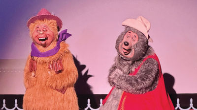 Wendell and Big Al will sport new looks when the Country Bears Musical Jamboree reopens at Walt Disney World on July 17.