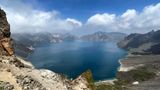 Paektu Mountain and its volcanic crater lake, Heaven Lake, is a popular destination on the North Korea-China border.