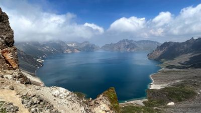 Paektu Mountain and its volcanic crater lake, Heaven Lake, is a popular destination on the North Korea-China border.