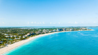 Grace Bay Beach on the island of Providenciales, Turks and Caicos.