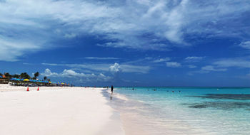 The clear, blue water on the beach at Lookout Cay at Lighthouse Point, Disney Cruise Line's private destination on Eleuthera.