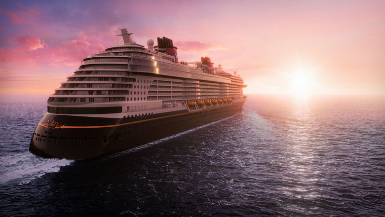 Disney this month announced it would build four more ships. Pictured, the Disney Destiny, a ship coming in November 2025.